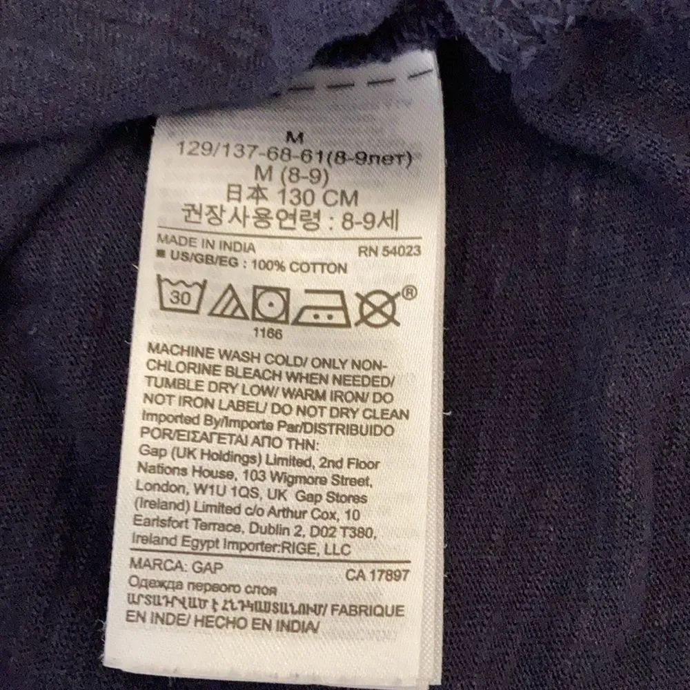 GAP organic cotton short sleeve tee color black